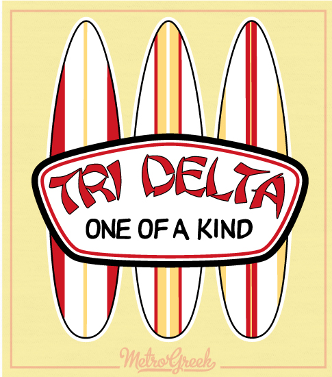 Tri Delta Surf Shop Bid Dy Shirt