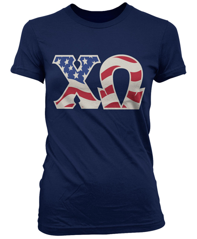 Chi Omega Patriotic Shirt