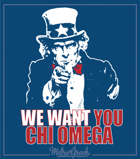 Chi Omega Uncle Sam Shirt
