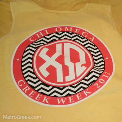 Chi Omega Monogram Tank Top in Butter