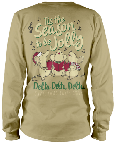 Delta Delta Delta Christmas T-shirt