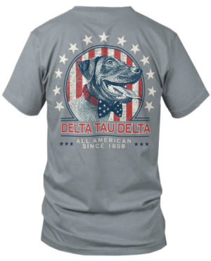 Delta Tau Delta Patriotic Dog T-shirt