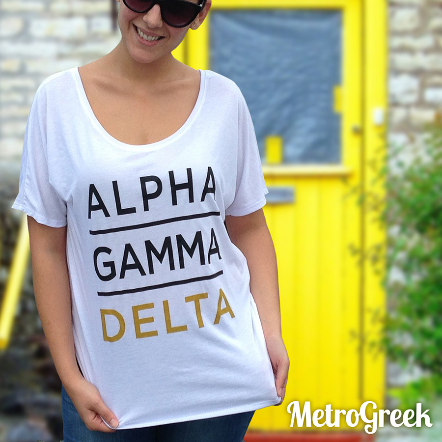Alpha Gamma Delta Slouchy T-shirt