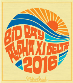 Alpha Xi Delta Bid Day Surf Shirt