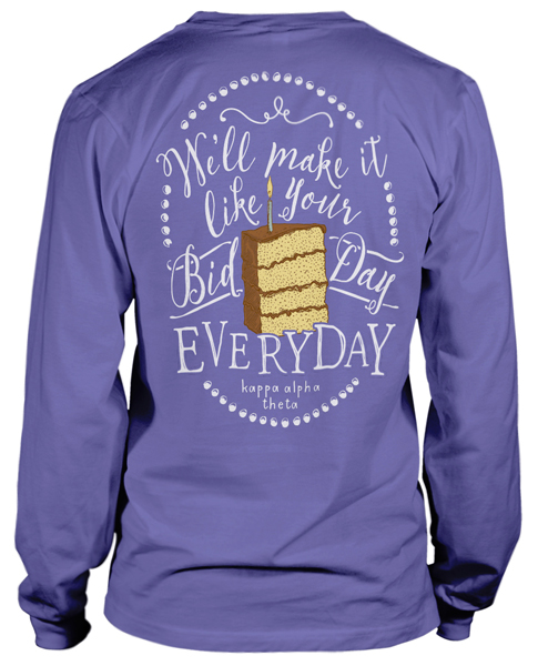 Kappa Alpha Theta Bid Day Cake T-shirt