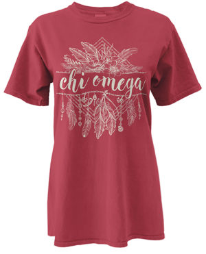 Chi Omega Feather Tribal T-shirt