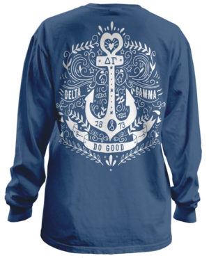 Delta Gamma Long Sleeve Anchor T-shirt
