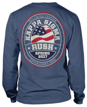 Kappa Sigma Patriotic Long Sleeve Rush T-shirt