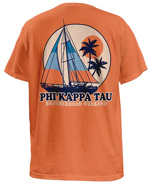2251 Phi Kappa Tau Retro Sail T-shirts
