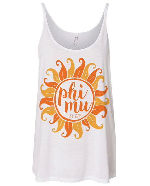 Phi Mu Slouchy Sun Tank Top