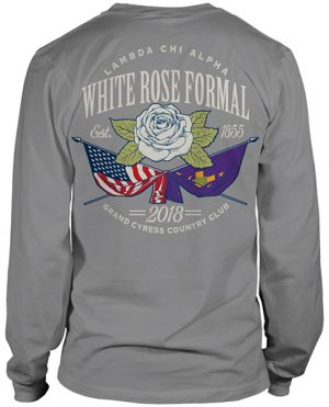 Lambda Chi White Rose Formal Shirt