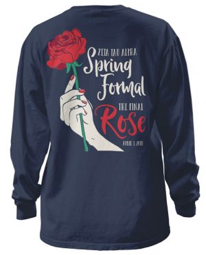 Zeta Tau Alpha Formal T-shirt Rose