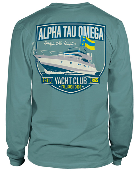 Alpha Tau Omega Rush Shirt Yacht
