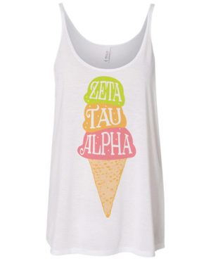 Zeta Tau Alpha Ice Cream Bid Day Shirt