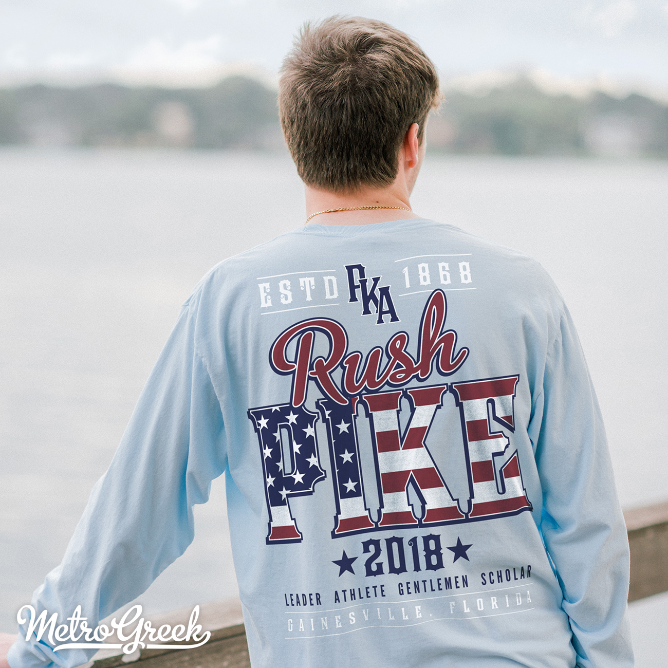 Pike Rush Shirt Red, White and Blue Patriotic