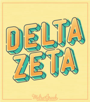 Delta Zeta T-shirt Big Font
