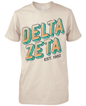 Delta Zeta T-shirt Big Font
