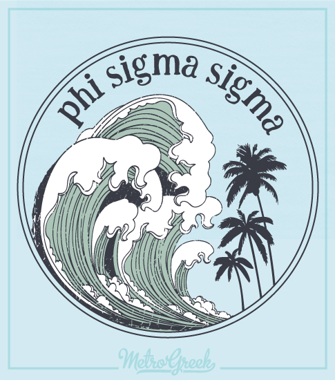 Phi Sigma Sigma Surf T-shirt