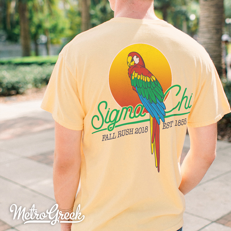 Sigma Chi Parrot Beach T-shirt