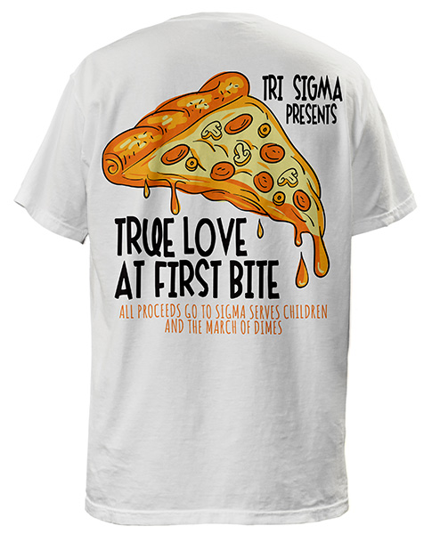 Tri Sigma Philanthropy Pizza T-Shirt