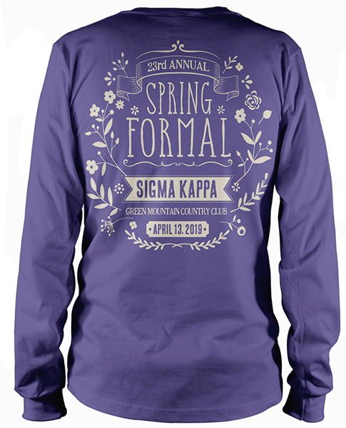 Sigma Kappa Spring Formal T-shirt