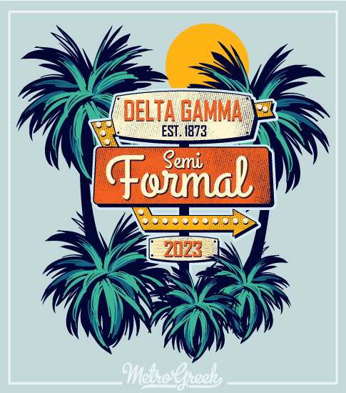 Delta Gamma Tropical Semi Formal Shirt