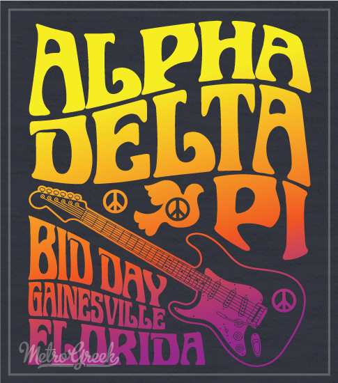 Alpha Delta Pi Rock Bid Day shirts
