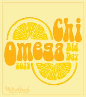 Chi Omega Lemon Bid Day T-shirt