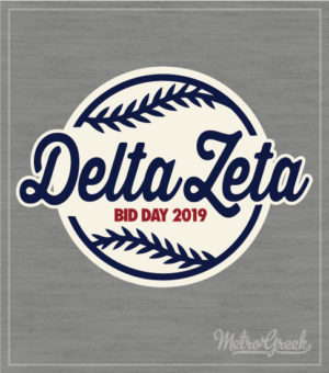 Delta Zeta Bid Day Baseball Shirt