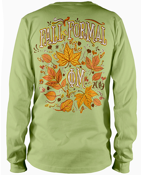 Phi Mu Fall Formal T-shirt Autumn Leaves