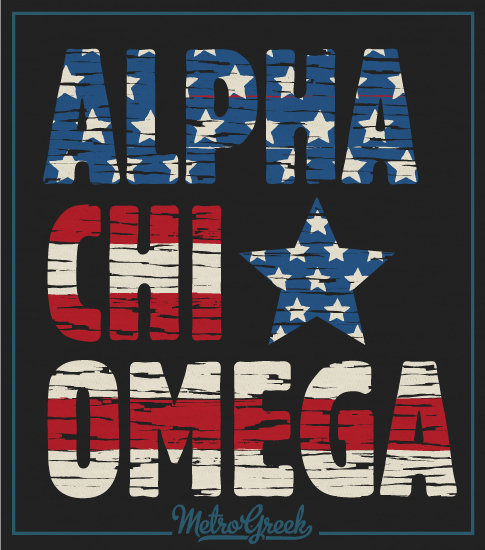 Alpha Chi Omega Flag T-shirt