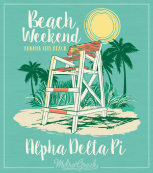 Alpha Delta Pi Beach Weekend T-shirt