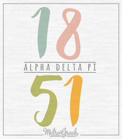 Alpha Delta Pi Founding Date T-shirt
