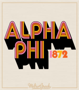 Alpha Phi Retro Font Shirt