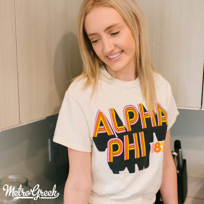 Alpha Phi Retro Seventies T-shirt