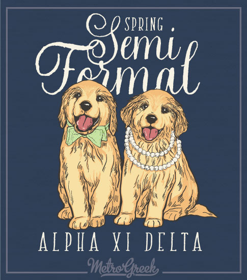 Alpha Xi Delta Puppy Formal Shirt
