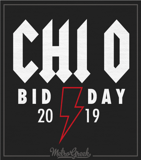 Chi Omega Rock Bid Day shirt