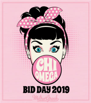 Chi Omega Bid Day T-shirts Bubble