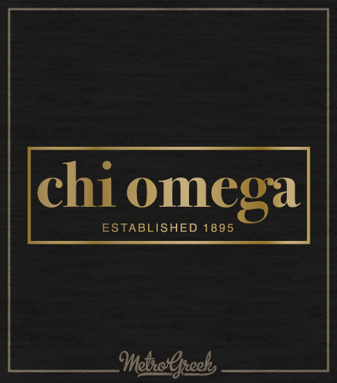 Chi Omega Gold Foil Tank Top