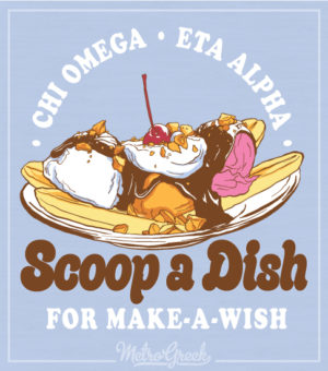 Chi Omega Scoop A Dish Shirt