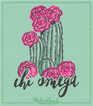 Chi Omega Shirt Bid Day Desert Cactus
