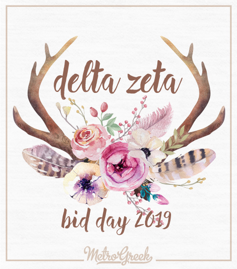 Delta Zeta Bid Day T-shirt Desert Rose
