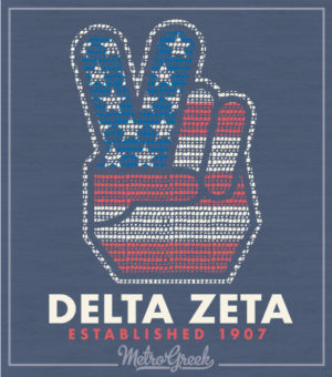 Delta Zeta Peace T-shirt
