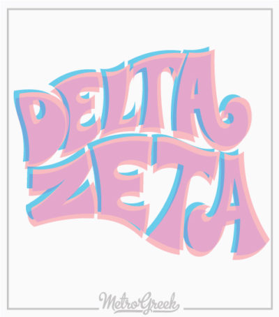 1038 Delta Zeta Retro Bella Shirt | Metro Greek