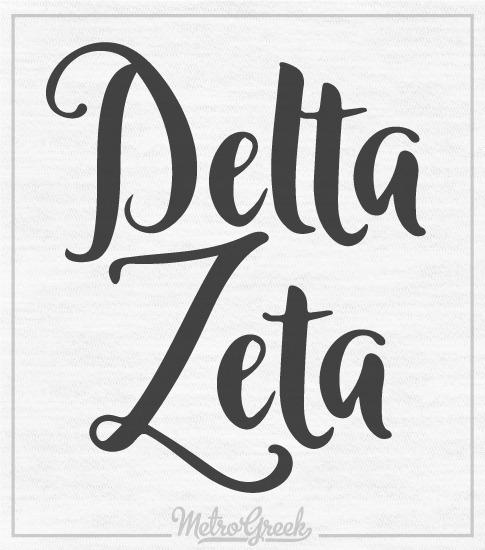 Delta Zeta Slouchy Script T-shirt