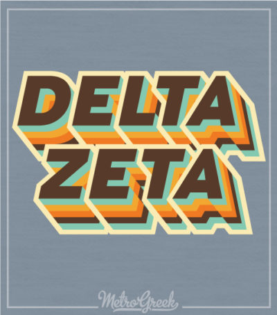 1820 Delta Zeta Seventies Throwback Shirt | Metro Greek