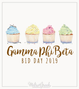 Gamma Phi Beta Cupcake Bid Day Shirt