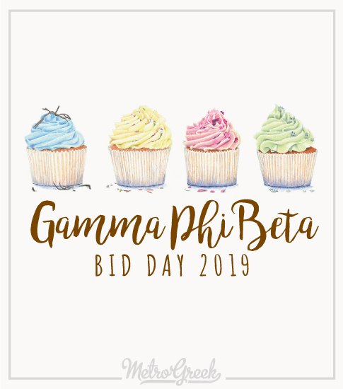 Gamma Phi Beta Cupcake Bid Day Shirt