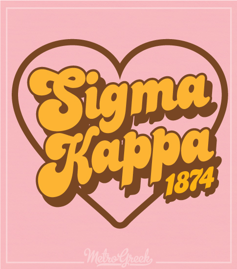 Sigma Kappa Retro Heart Shirt