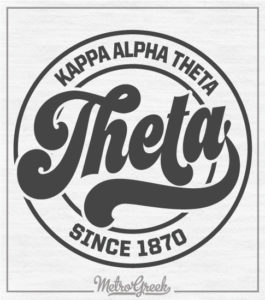 1814 Kappa Alpha Theta Circle Script Shirt | Metro Greek